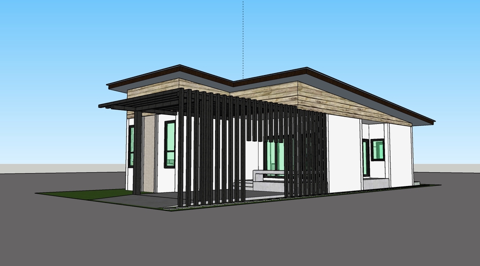 3D Perspective - รับขึ้นโมเดล 3D Perspective และออกแบบเขียนแบบขออนุญาติก่อสร้างอาคารพื้นที่ไม่เกิน 1,000 ตร.ม. - 16