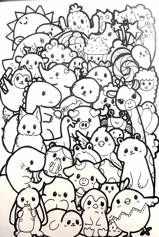 วาดภาพการ์ตูน - รับวาดภาพสไตล์ Doodles Arts ลายเส้นน่ารักๆ - 7