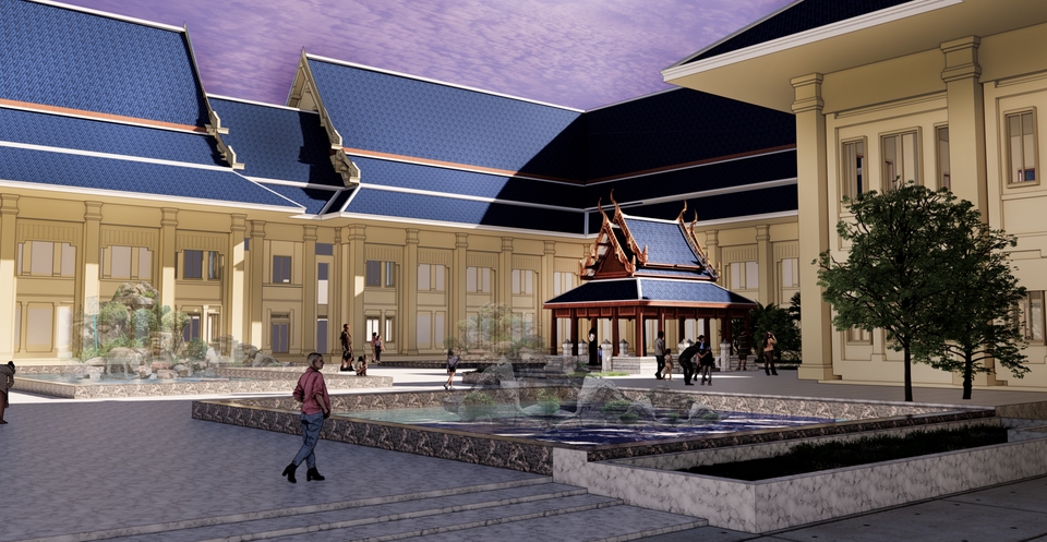 ไดคัท & Photoshop - ตกแต่งภาพผลงาน อาคาร รูปสามมิติ - 3