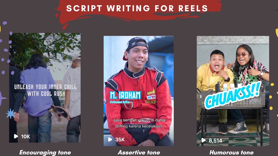 Penulisan Konten - Script Writing untuk Narasi Video (Reels, TikTok, YouTube) - 1