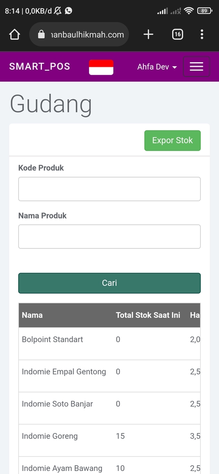 Web Development - Aplikasi POS, minimarket berbasis website - 9