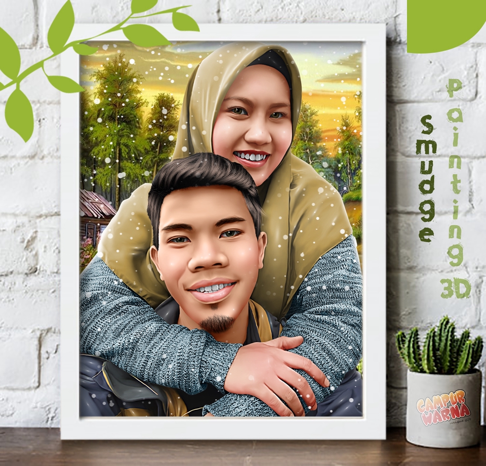 Jasa karikatur wajah, gambar karikatur couple, lukisan wajah digital, karikatur vektor, desain karikatur