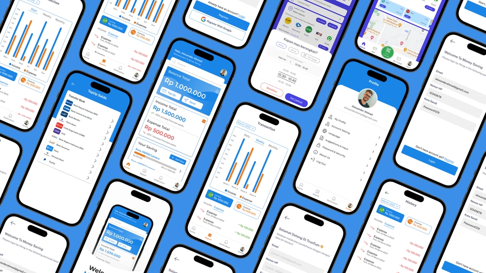 Jasa desain UI UX untuk aplikasi mobile, contoh mockup, user interface, desain aplikasi, desain ui, desain ux, freelance ui ux, pembuatan desain ui ux, jasa desain ui ux mobile, mockup aplikasi.