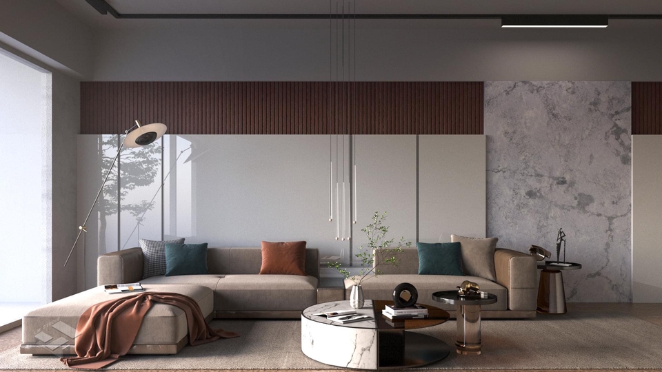 3D Perspective - รับขึ้น 3D model render exterior/interior และลงสี plan - 30