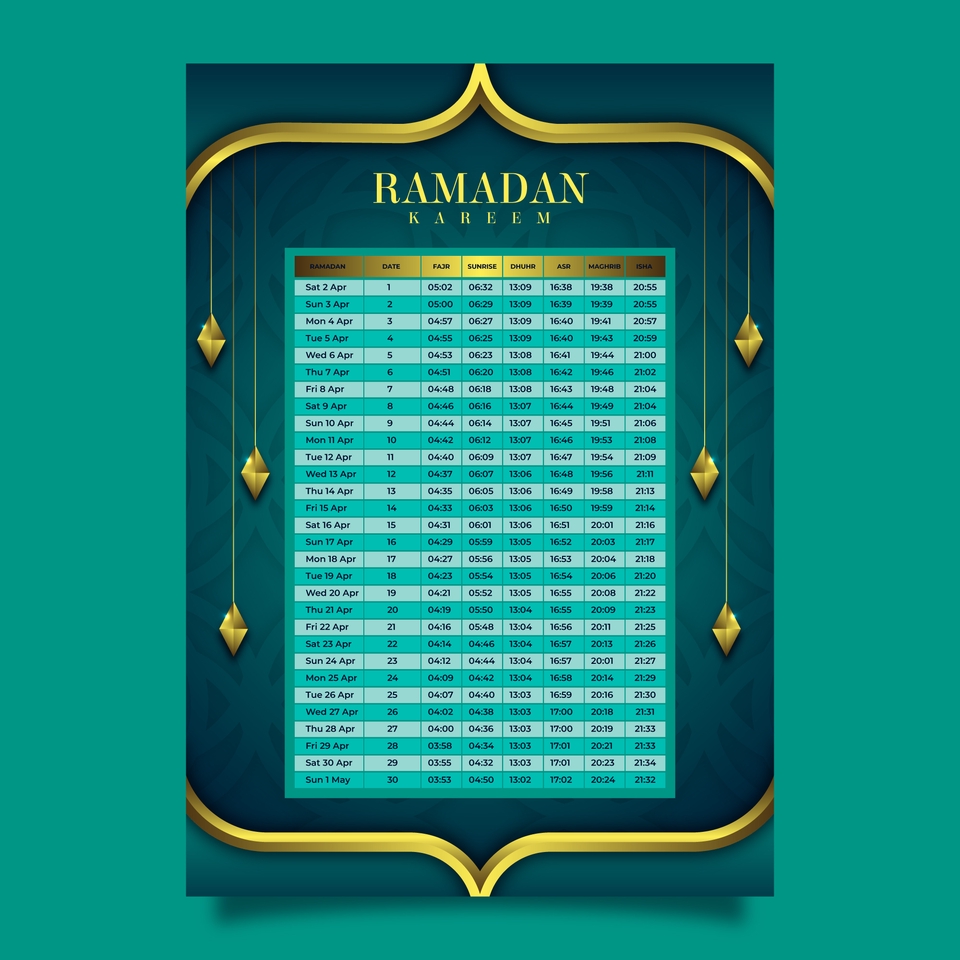 Digital Printing - Desain Imsakiyah/Jadwal Sahur dan Buka Puasa Ramadhan 1444 H untuk Perusahaan, Sekolah, Lembaga Lain - 30