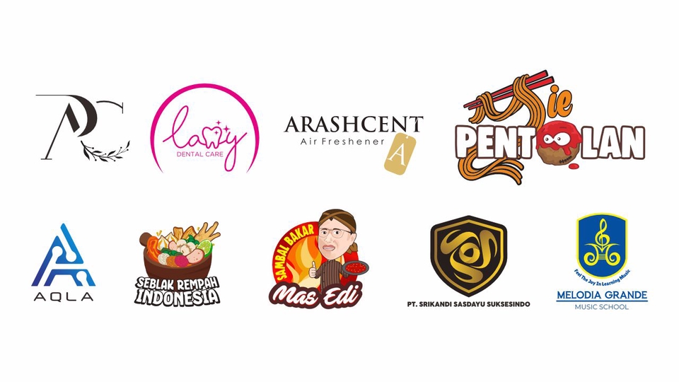Jasa desain logo online, pembuatan logo untuk cafe, restoran, warung makan, olshop, komunitas, klub bola, club motor, dan perusahaan.