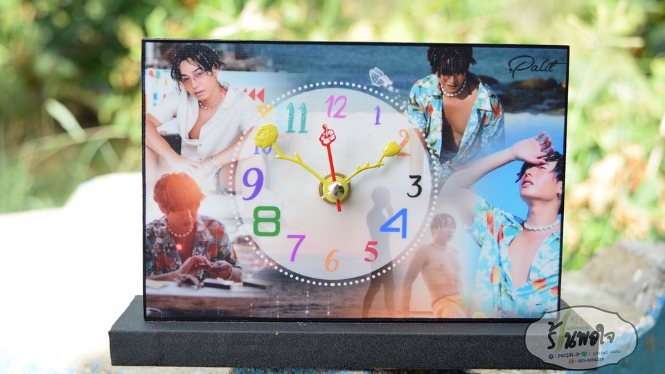 นาฬิกาไม้ตกแต่งด้วยภาพถ่าย ของขวัญวันเกิด ของขวัญแฮนเมด รับทําของขวัญ