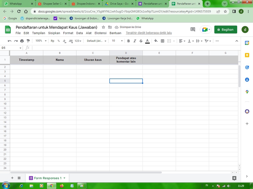 Entri Data - Jasa Excel, Spreadsheet, Dashboard, Google Sheets, Otomatisasi, Macro/Apps Script, dan Google Form - 22
