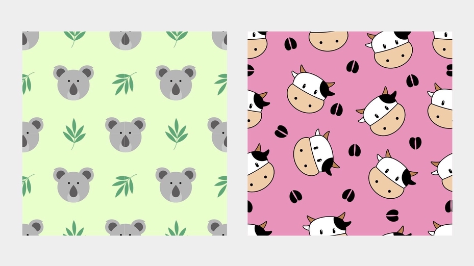 Gambar dan Ilustrasi - Seamless Pattern Flat Design Style (Gambar/Pola Berulang) - 2