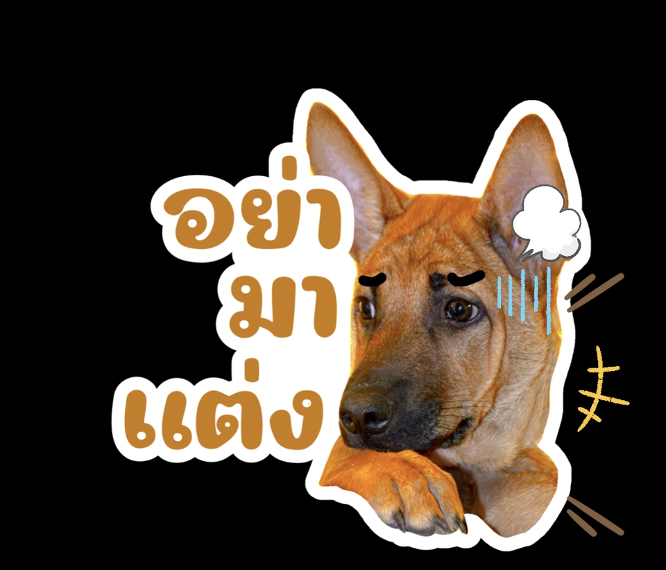 ออกแบบสติ๊กเกอร์ไลน์ สัตว์เลี้ยง สุนัข น่ารัก