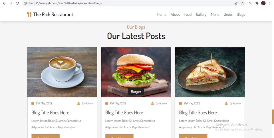 UI & UX Design - Website-Based Restaurant Application UI/UX Design - 8