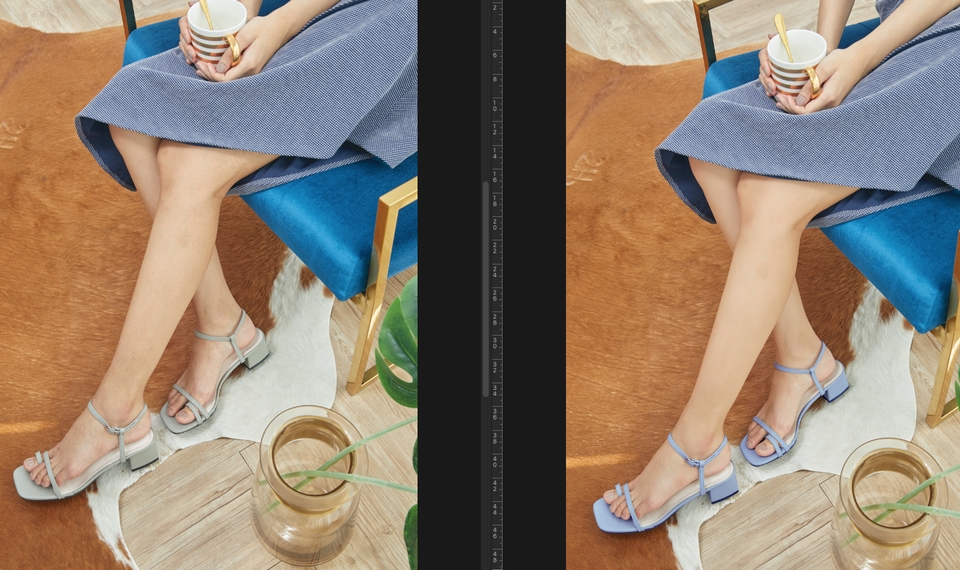 รับแต่งรูปภาพ ผู้หญิงใส่รองเท้าส้นสูง สวยๆ  รับทำ photoshop