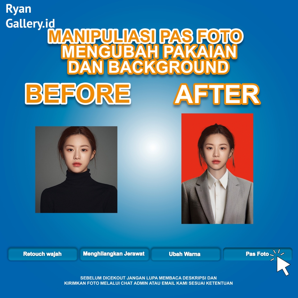 Edit Gambar & Photoshop - Jasa Edit Foto, Retouching wajah, edit pas foto, menambahkan pakaian - 8