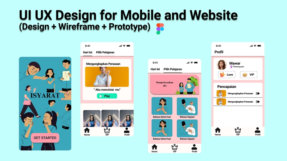 UI & UX Design - UI UX Design for Mobile and Website (Design + Wireframe + Prototype) - 1