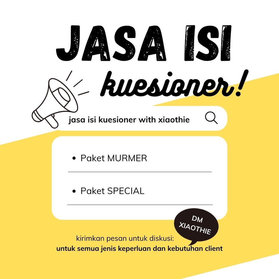 Jasa Lainnya - Jasa Kebutuhan Isi Kuesioner dan Survey - 2
