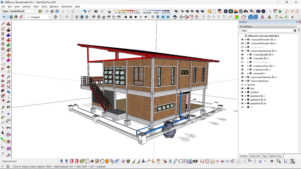 เขียนแบบวิศวกรรมและออกแบบโครงสร้าง - 3D แบบโครงสร้างและแบบสถาปัตย์สำหรับงานก่อสร้าง - 11