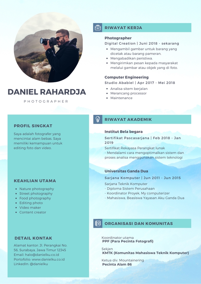 Portfolio & Resume - Desain CV Resume Curriculum Vitae (Editable) - 3