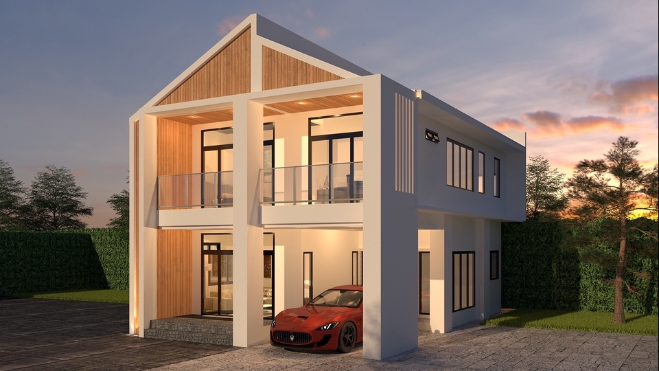 3D Perspective - ทำโมเดล3D Render เขียนแบบ - 1