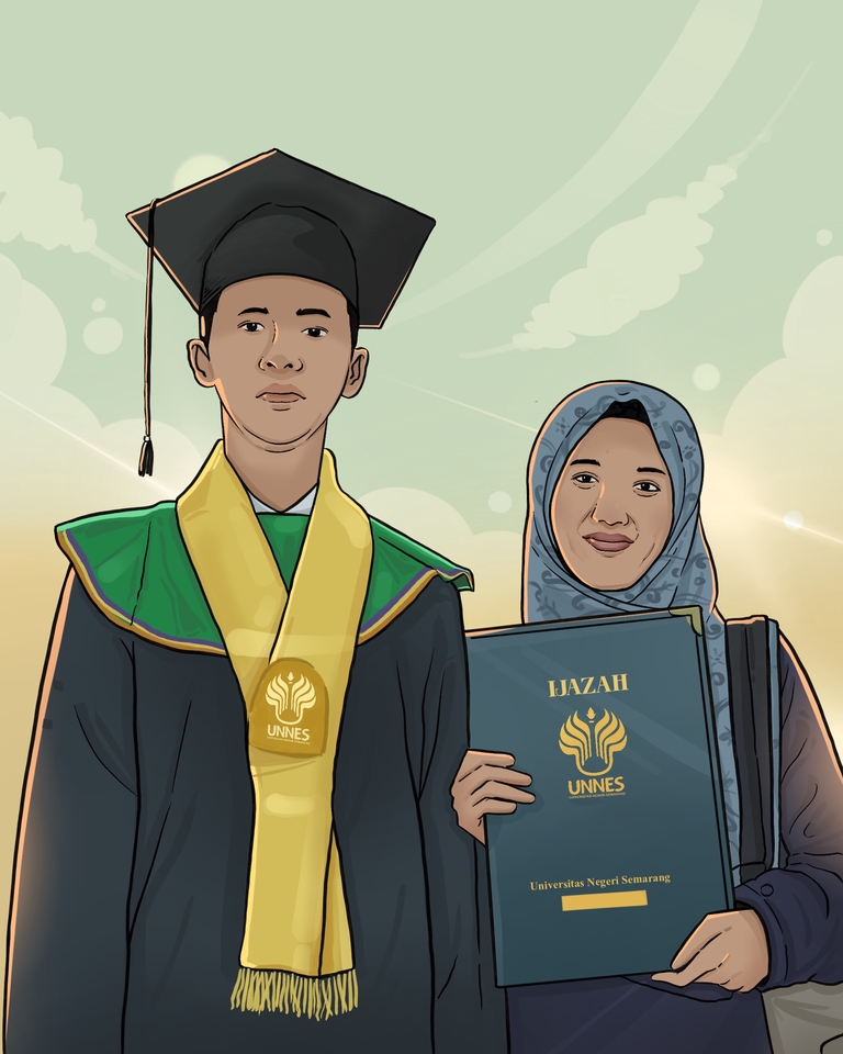 Gambar Potret - Gambar Wajah untuk Kado Ultah dan Pernikahan - 2