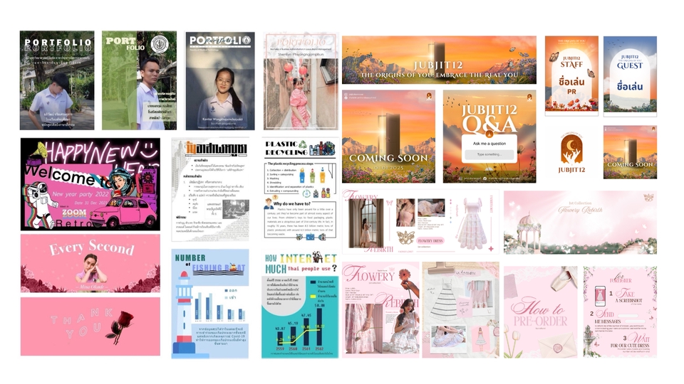 ออกแบบ canva รับทำ canva ทําโปสเตอร์ canva ทําสไลด์ canva - โปรเจคออกแบบหลายสไตล์ ตัวอย่างการออกแบบด้วย Canva