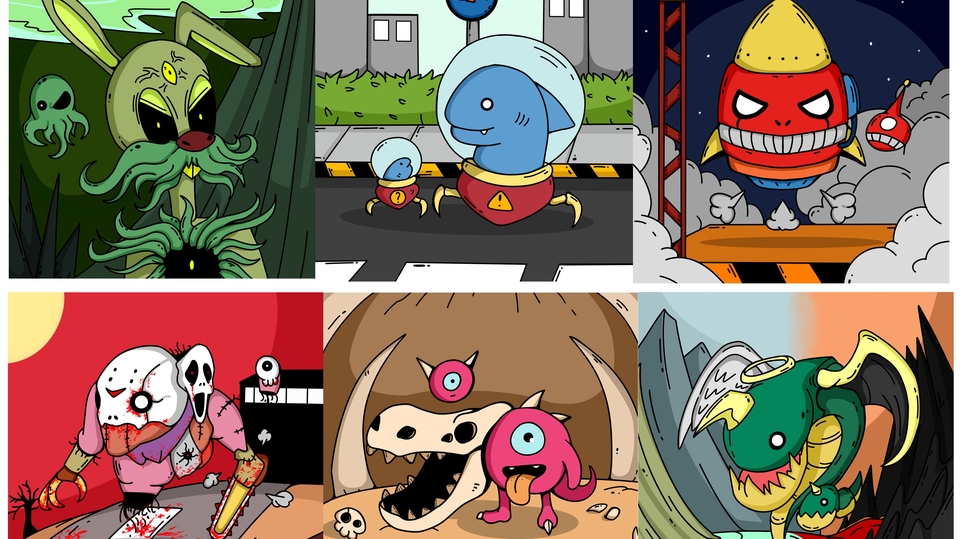 Gambar dan Ilustrasi - Custom Ilustrasi Karakter Style Kartun + Simple Background - 1