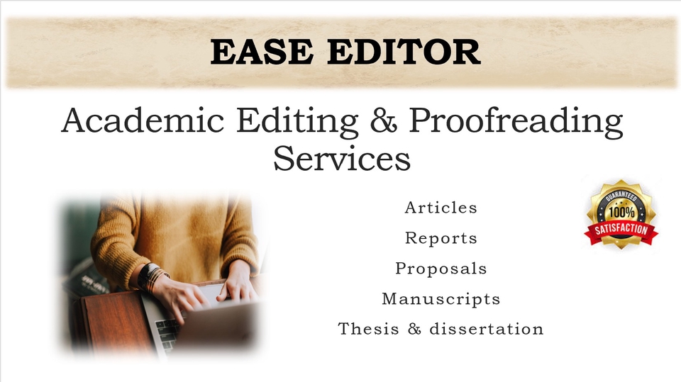 Proofreading - Proofread & edit your research article, manuscript, thesis, etc  - 1