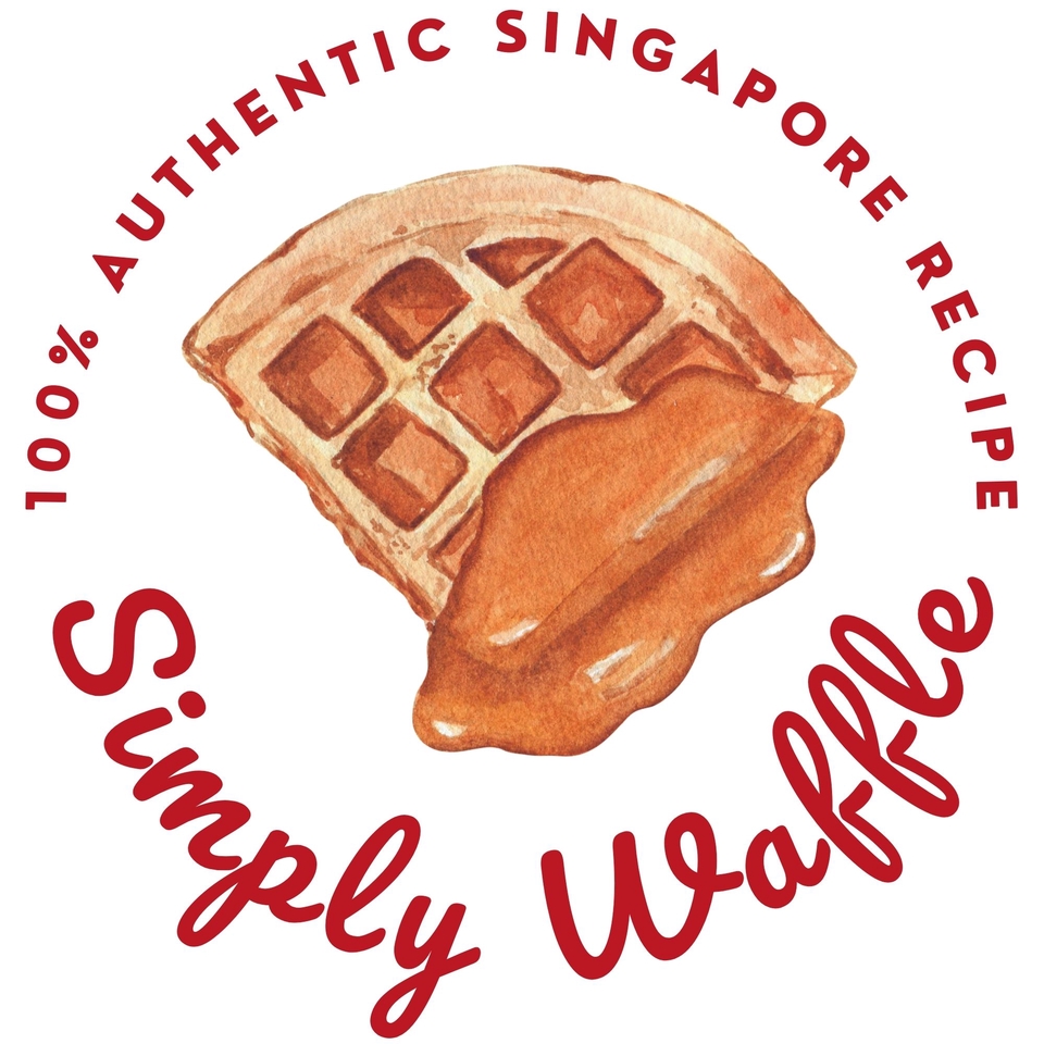 Jasa desain logo online untuk bisnis makanan dengan logo waffle
