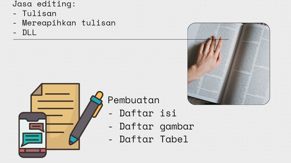 Pengetikan Umum - Jasa Edit Tulisan, Pembuatan Daftar Isi, Daftar Pustaka DLL - 1