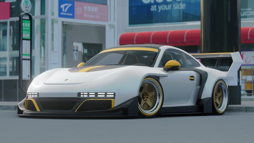 Jasa Desain Eksterior 3D: Render Mobil Sport Porsche Modifikasi