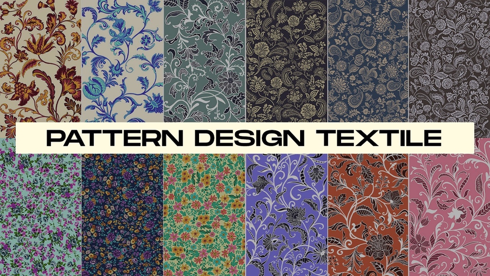 Desain Kaos & Motif - Pattern Design Textile & Fabric untuk Fashion, Dekorasi Rumah, Dll. - 1