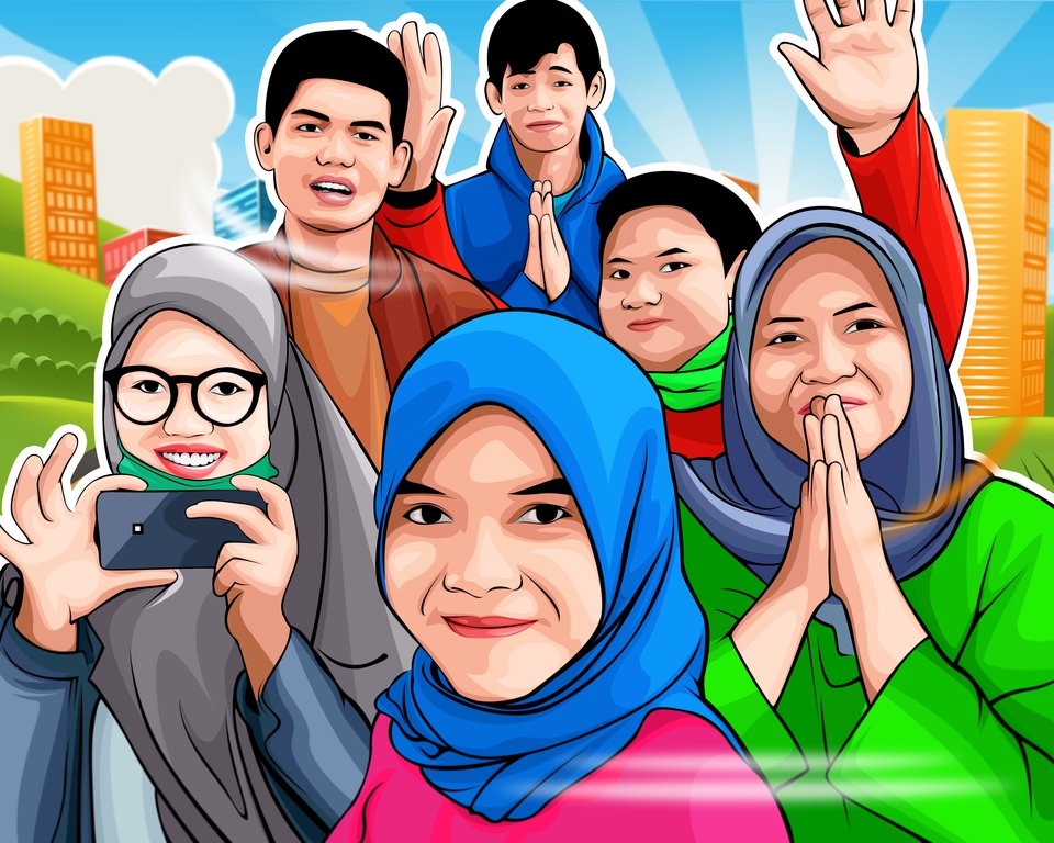 Gambar dan Ilustrasi - Jasa Editing Vector/ Kartun (Wedding/ Birthday/ Graduation/ farewell) - 7