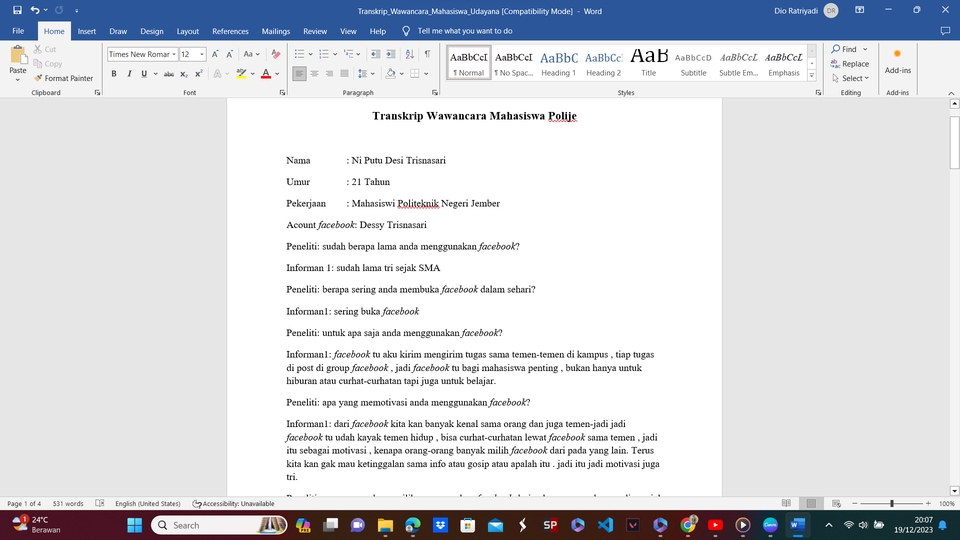 transkrip video atau audio ke text