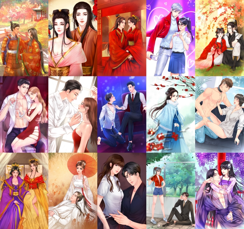 วาดภาพประกอบ - วาดภาพปกนิยายภาพประกอบนิยาย/การ์ตูน หลากสไตล์ - 2