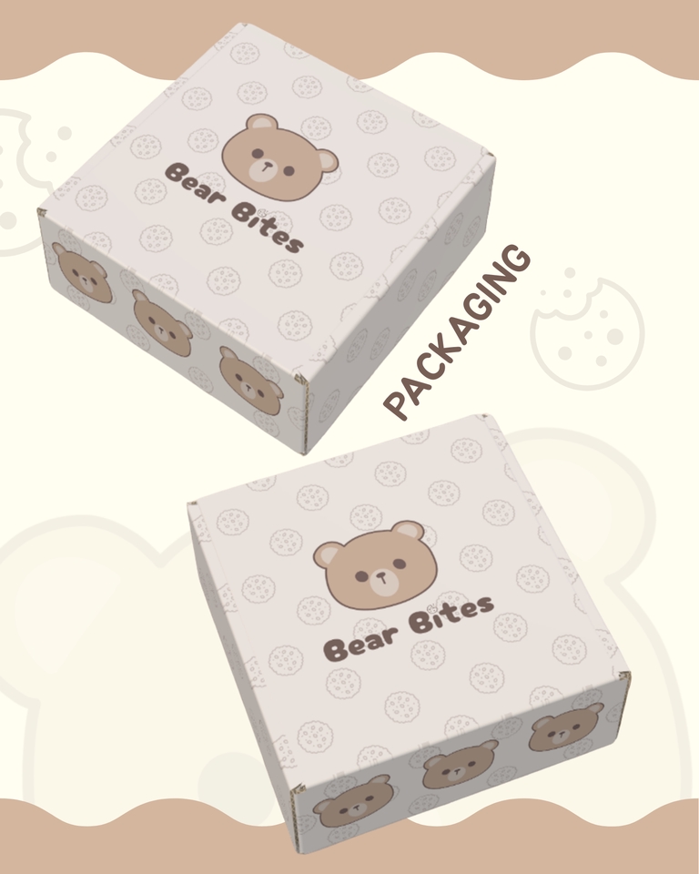 Desain logo online toko online makanan Bear Bites; jasa desain logo makanan murah, pembuatan logo toko online dan restoran.