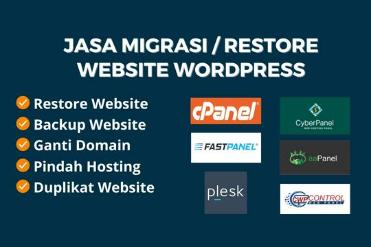Jasa Pembuatan Website Terbaik dan Profesional - Migrasi, Ganti Domain, dan Transfer Website Wordpress Antar Hosting