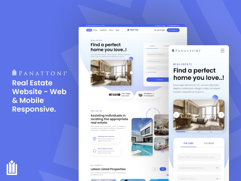 Desain Website Real Estate dengan UI UX Modern dan Responsif untuk Perangkat Mobile - UI UX Web Design Responsive Mobile  - desain aplikasi mobile - jasa desain ui ux - harga desain ui ux - freelancer ui ux - desain ui ux - membuat desain mockup website