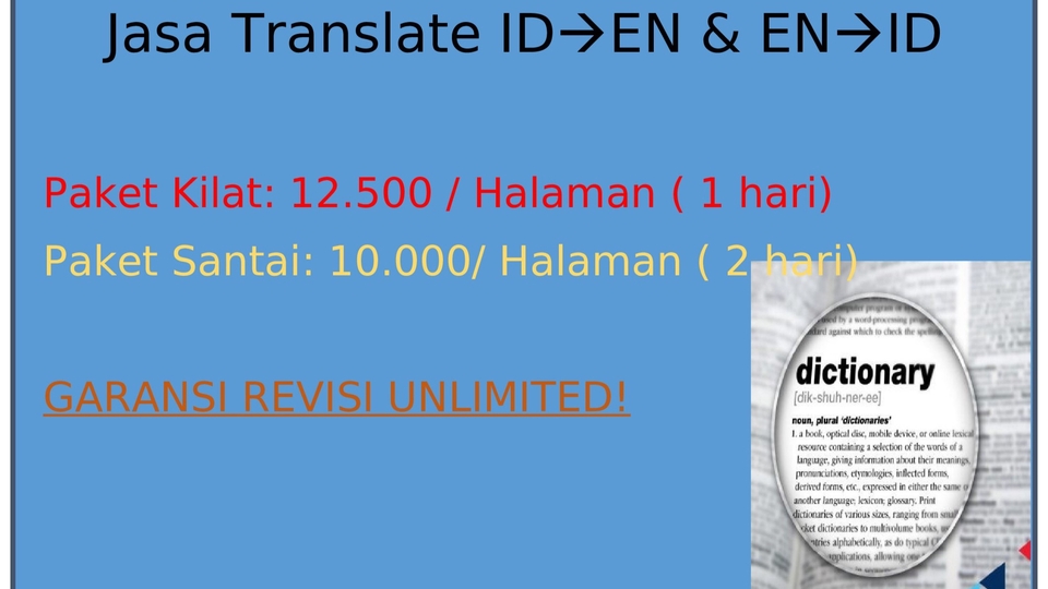 Jasa Penerjemah dan Translate Dokumen - (1 Hari Jadi) Your Trusted Profesional Translator --> EN-ID & ID&EN