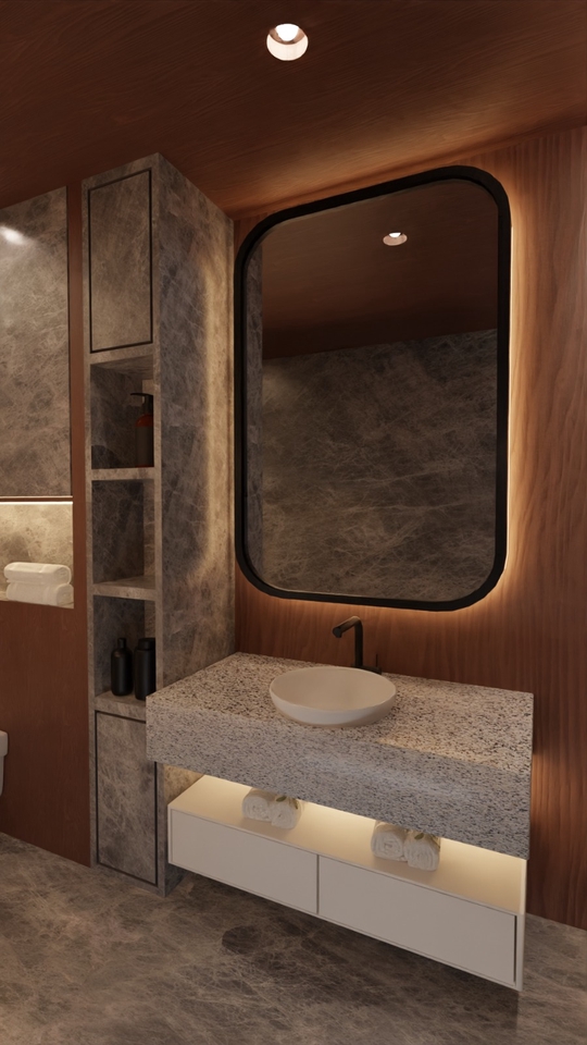 Jasa pembuatan video animasi 3d untuk kamar mandi dengan desain modern