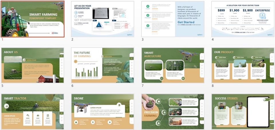 Jasa desain presentasi powerpoint pertanian modern, template ppt smart farming. Desain slide presentasi harga terjangkau.