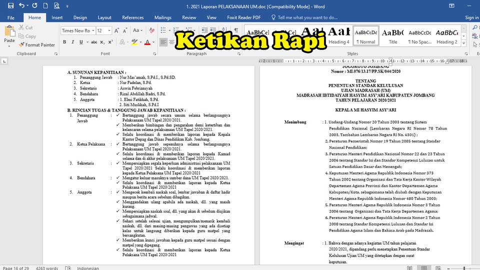 Pengetikan Umum - Jasa Pengetikan Microsoft Word, dan Excel (Rapi, Cepat dan Tepat) - 3