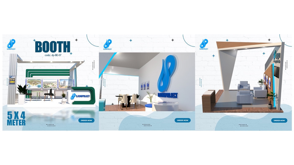 3D & Perspektif - 3D Booth Pameran, 3D Booth display produk, 3D Visualisasi Booth. - 7