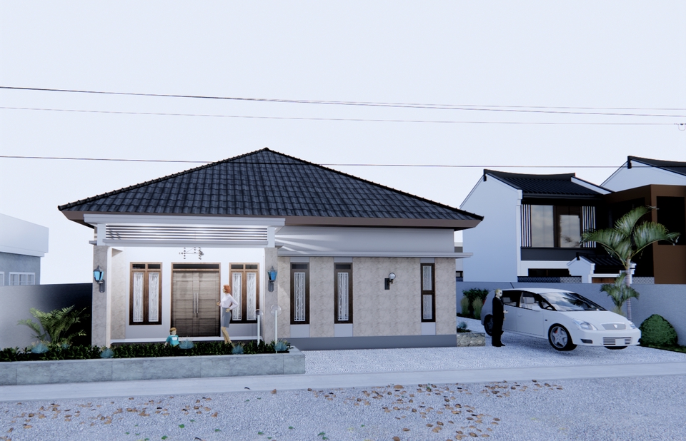 CAD Drawing - Rumah tinggal minimalist modern - 3