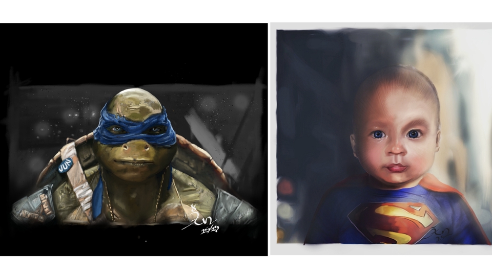 Ilustrasi kartun lucu untuk anak dengan tema superhero