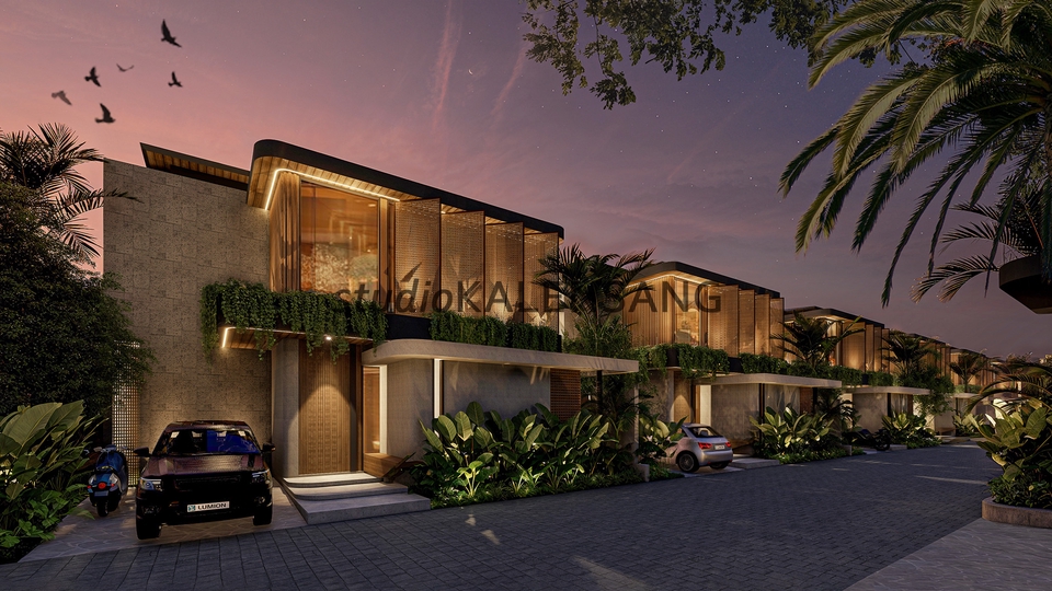 Jasa desain arsitektur rumah minimalis modern dengan desain eksterior yang menarik.