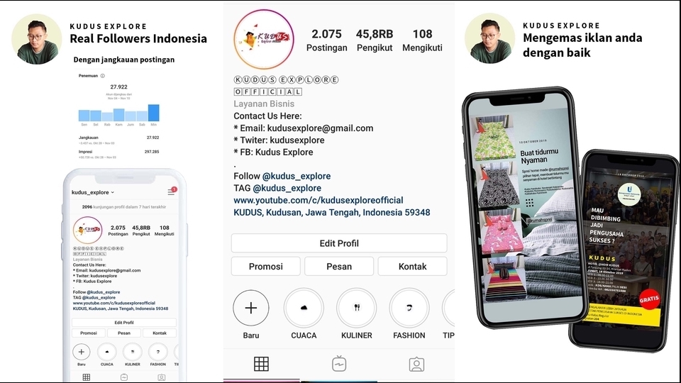 Selebgram/ Socmed - JASA PAID PROMOTE / IKLAN Di INSTAGRAM MURAH (REAL FOLLOWERS INDONESIA) - 1