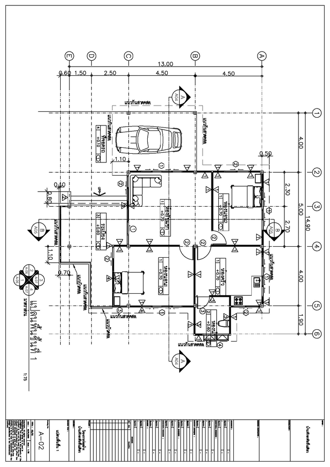 เขียนแบบวิศวกรรมและออกแบบโครงสร้าง - เขียนแบบบ้านพักอาศัย อาคารพาณิชย์ 2D & 3D - 10