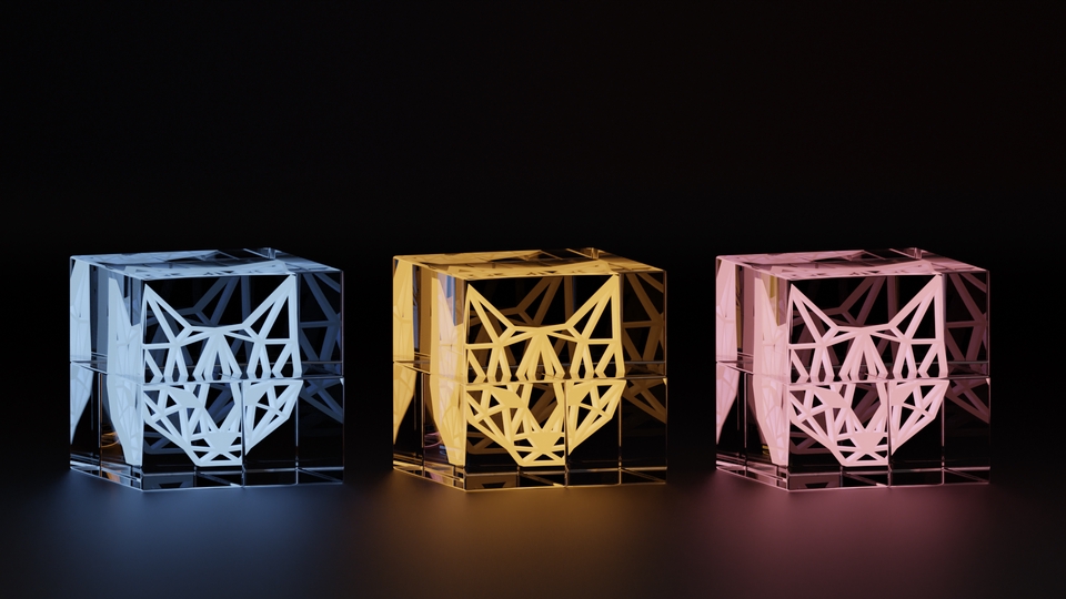 Desain interior minimalis 3D dengan gambar render untuk interior cafe