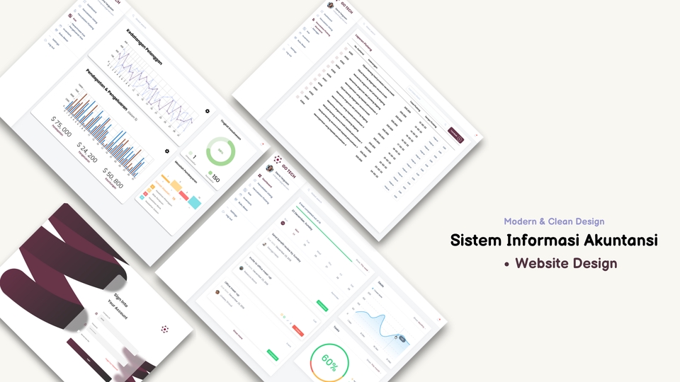 Jasa desain website profesional untuk sistem informasi akuntansi.