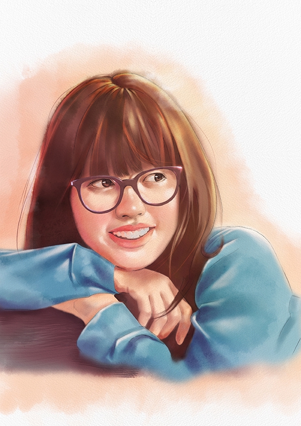 วาดภาพเหมือน Portrait - รับวาดภาพเหมือน portrait สไตล์สีน้ำ เทคนิคDigital painting - 13