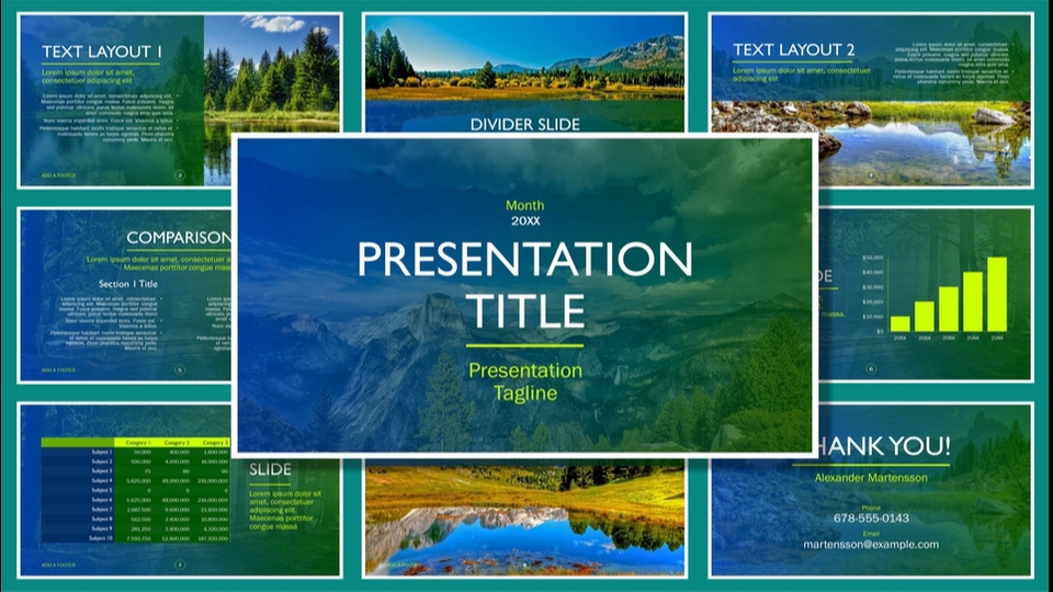 Jasa desain powerpoint, pembuatan slide presentasi profesional dengan desain template modern dan menarik.